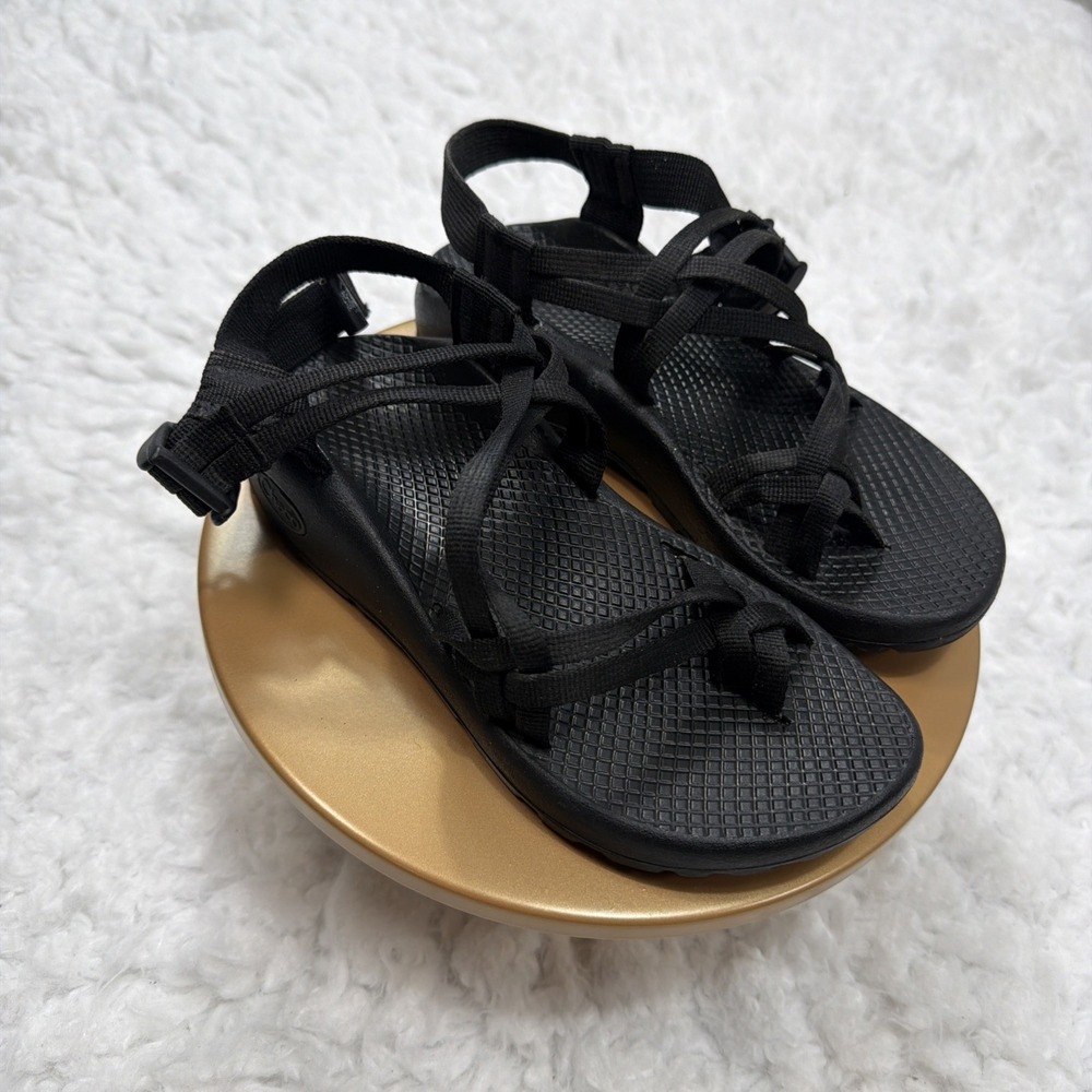 Chaco Hiking Sandals Women's 5 Black Adjustable Strappy Water Beach Trail ZX/2